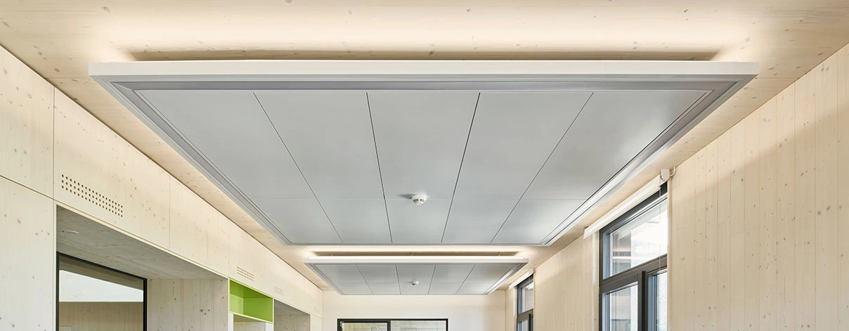 EKOS — installazione controsoffitto ad isole Square Ceiling