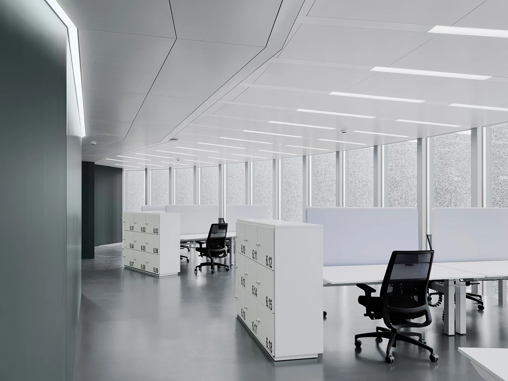 Open space corporate con sistemi modulari Grandi Design